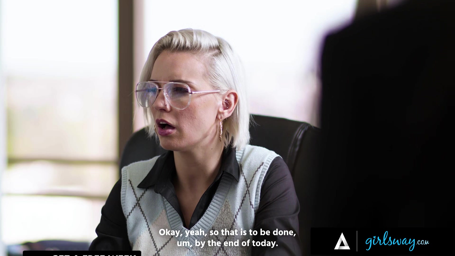 GIRLSWAY - Stacked Dominant Boss Kenzie Taylor Makes Her Two Bad Gossiping Employees Eat Her Pussy