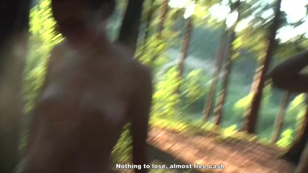 Titted dark brown developed on a oral job in the woods
