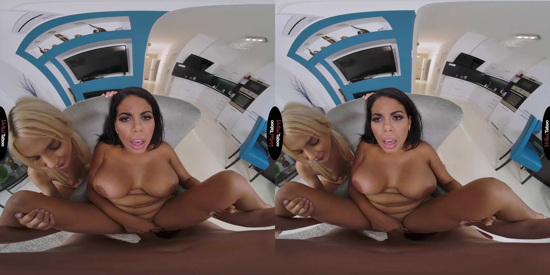 Lika Star, Kesha Ortega VR Porn: Big Booty Aunty Wanna Join - VirtualTaboo