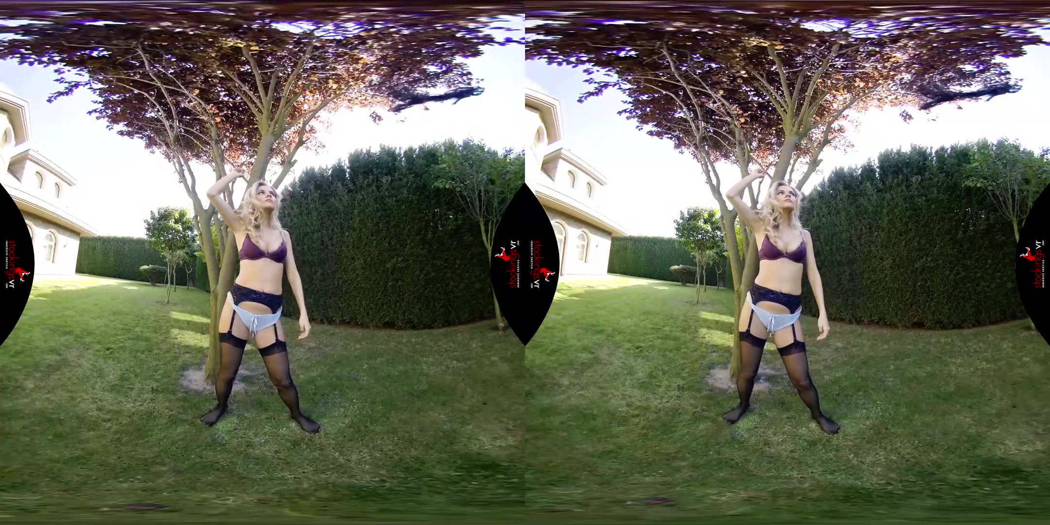 Demure stockings tease starring Kate Jones