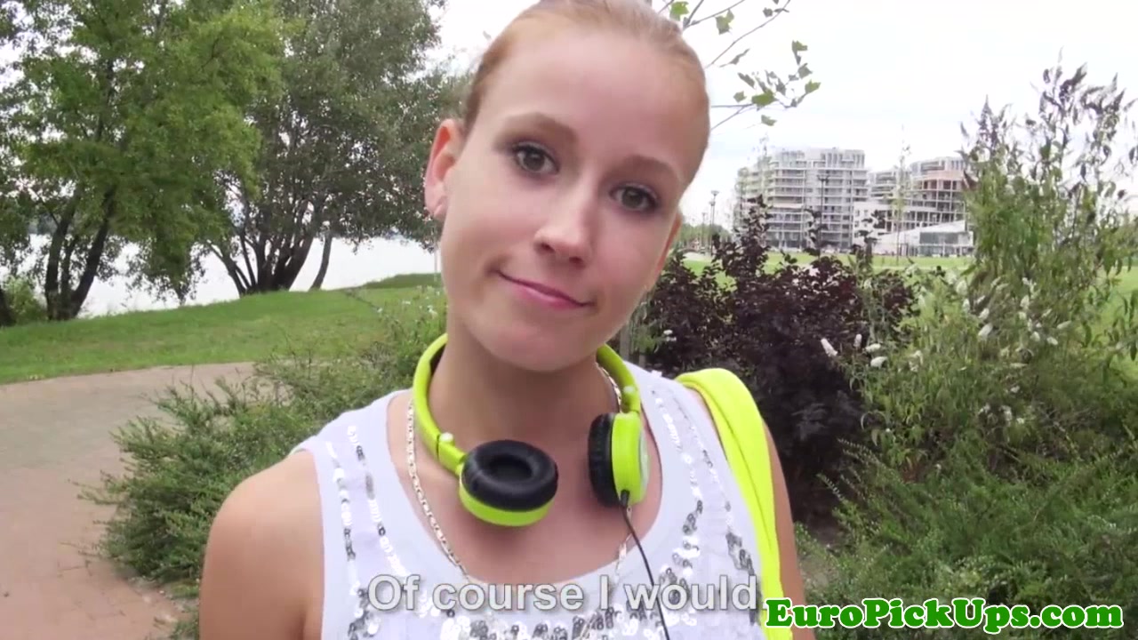 Euro ginger pickedup outdoors before jerking