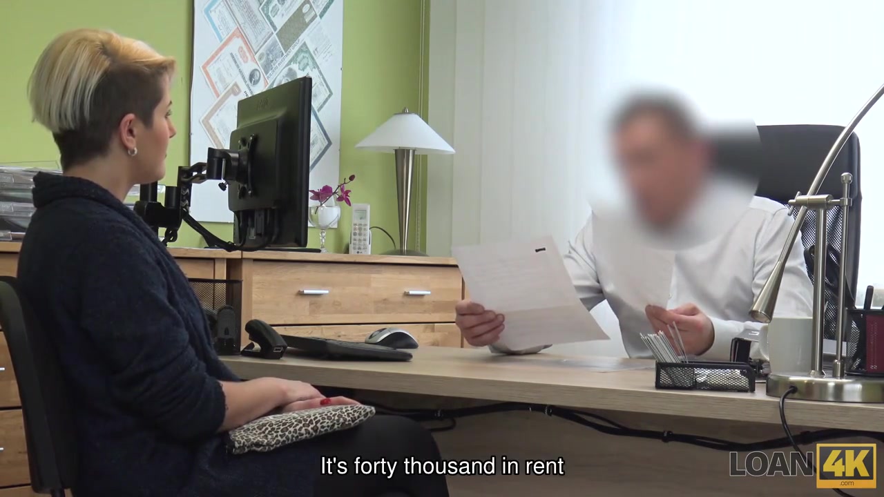 LOAN4K. Pierced pussy has to be fucked if girl wants to get money