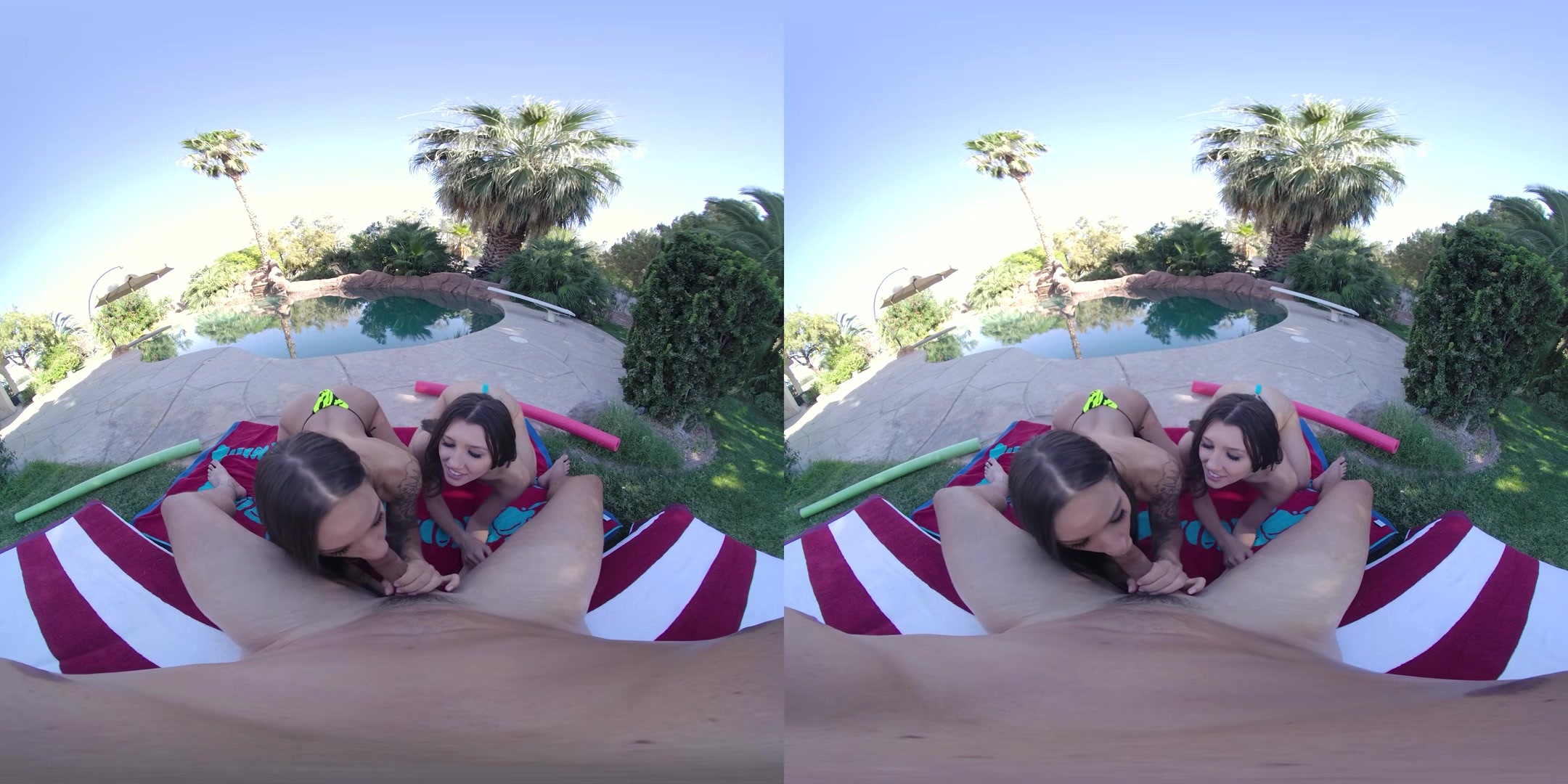 Threesome by the Pool
