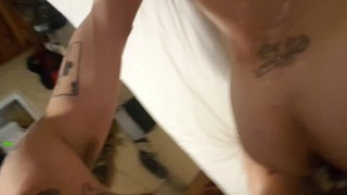 Cumming all over me from my ass to my head big load