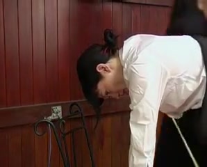 Girl spanked and caned