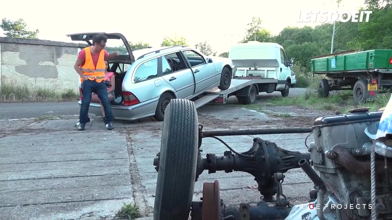 Conny Dachs And Francys Belle In Fucks Mechanic For A Fix At Her Car