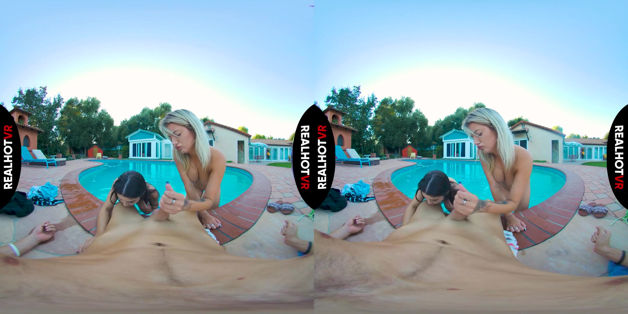 My Boyfriend Fucks Me & My Stepsister Joins In - Taboo teen 18+ MFF Threesome POV VR