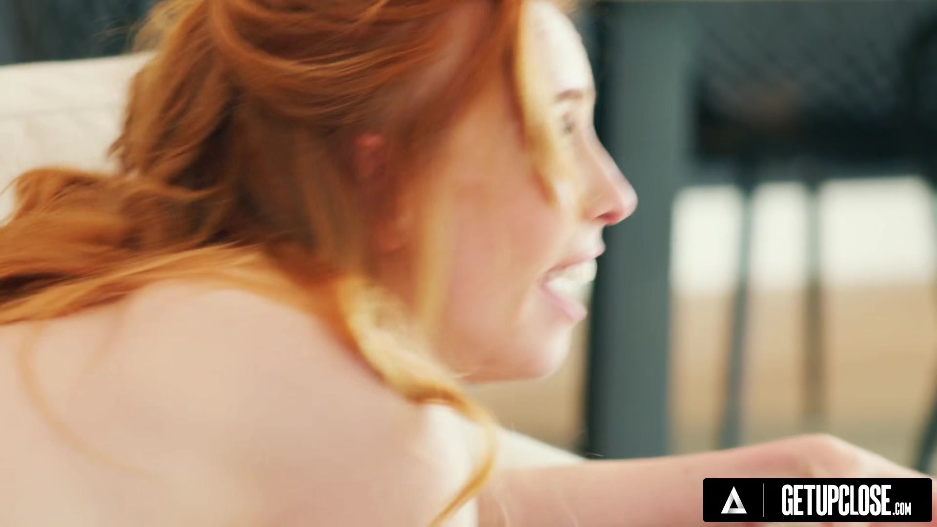 UP CLOSE - Small Redhead Madi Collins Gets Insane Pleasure From Riding Boyfriend's Fat Cock
