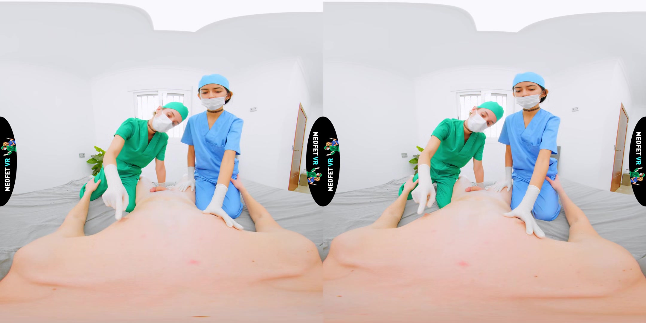 2 Student Nurses Jerk You Off - Semen Extraction
