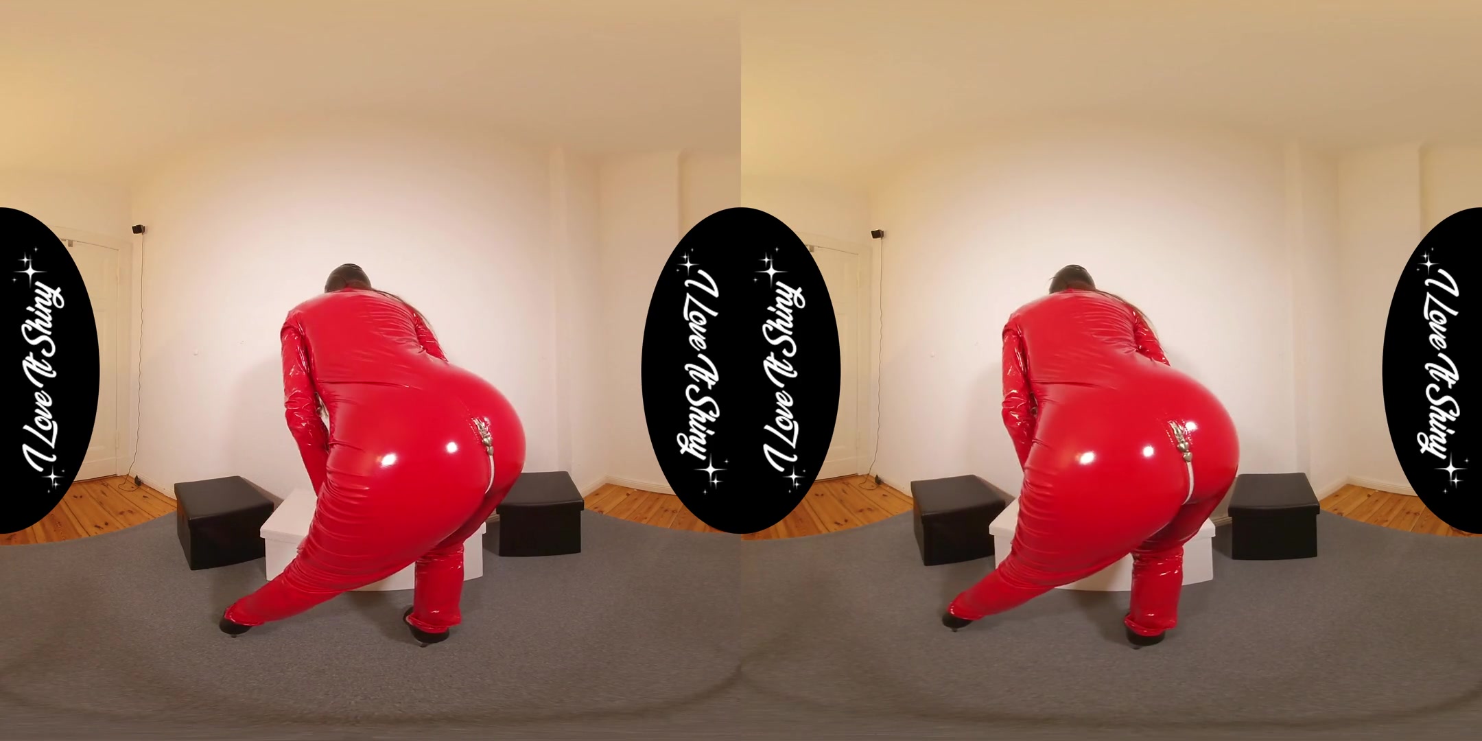 Roxy Masturbating In Hot Fetish PVC Dress - Latex Fetish Solo in a Mask