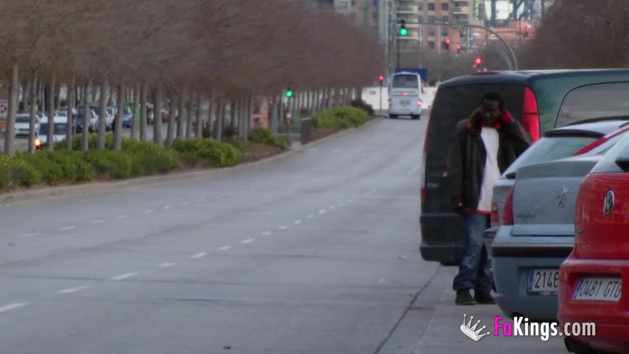 Helping those in need: She fucks a hobo for money