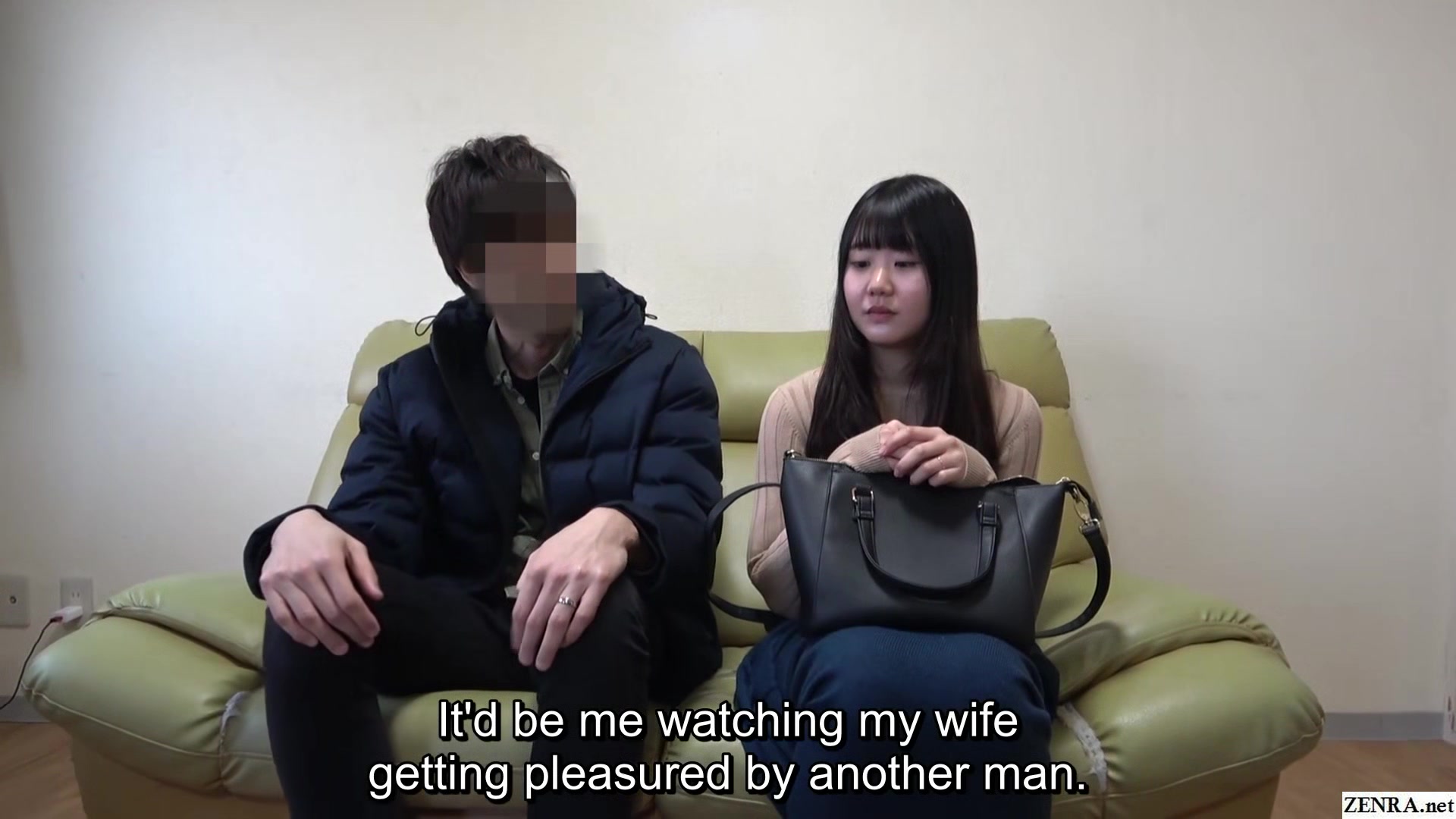 Real married Japanese couple cuckolding fantasy carried out