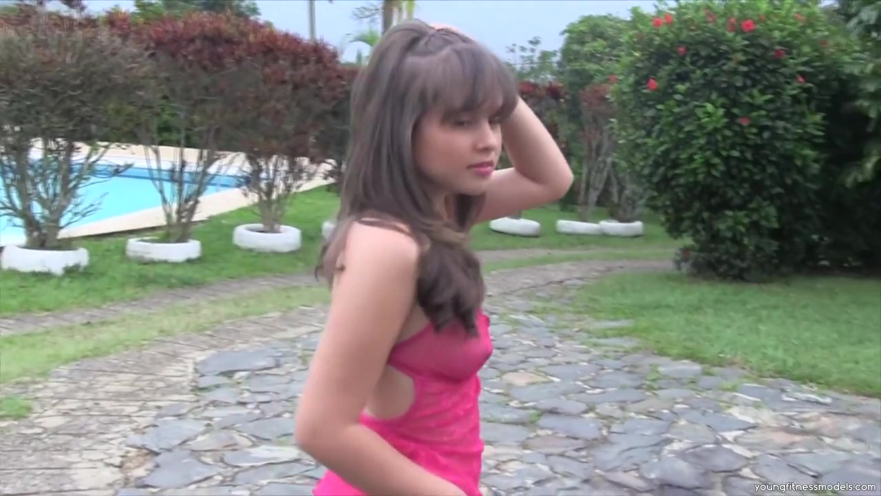 Pink Stripping By The Pool