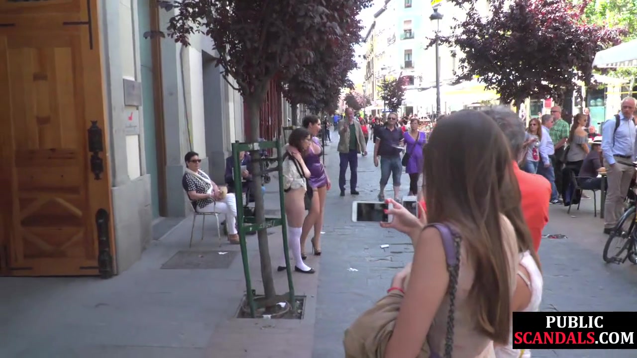 BDSM public bae dominated outdoor in front of people