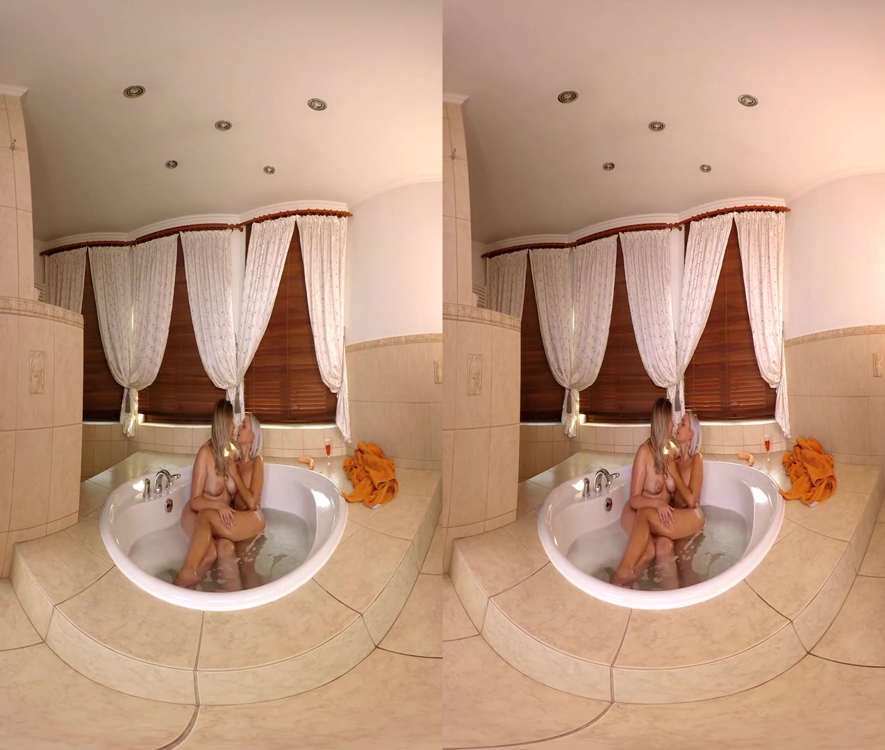 Jacuzzi Time - Lesbian Toying Licking Tub - SexLikeReal