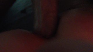 Squeezing in the back door to cum