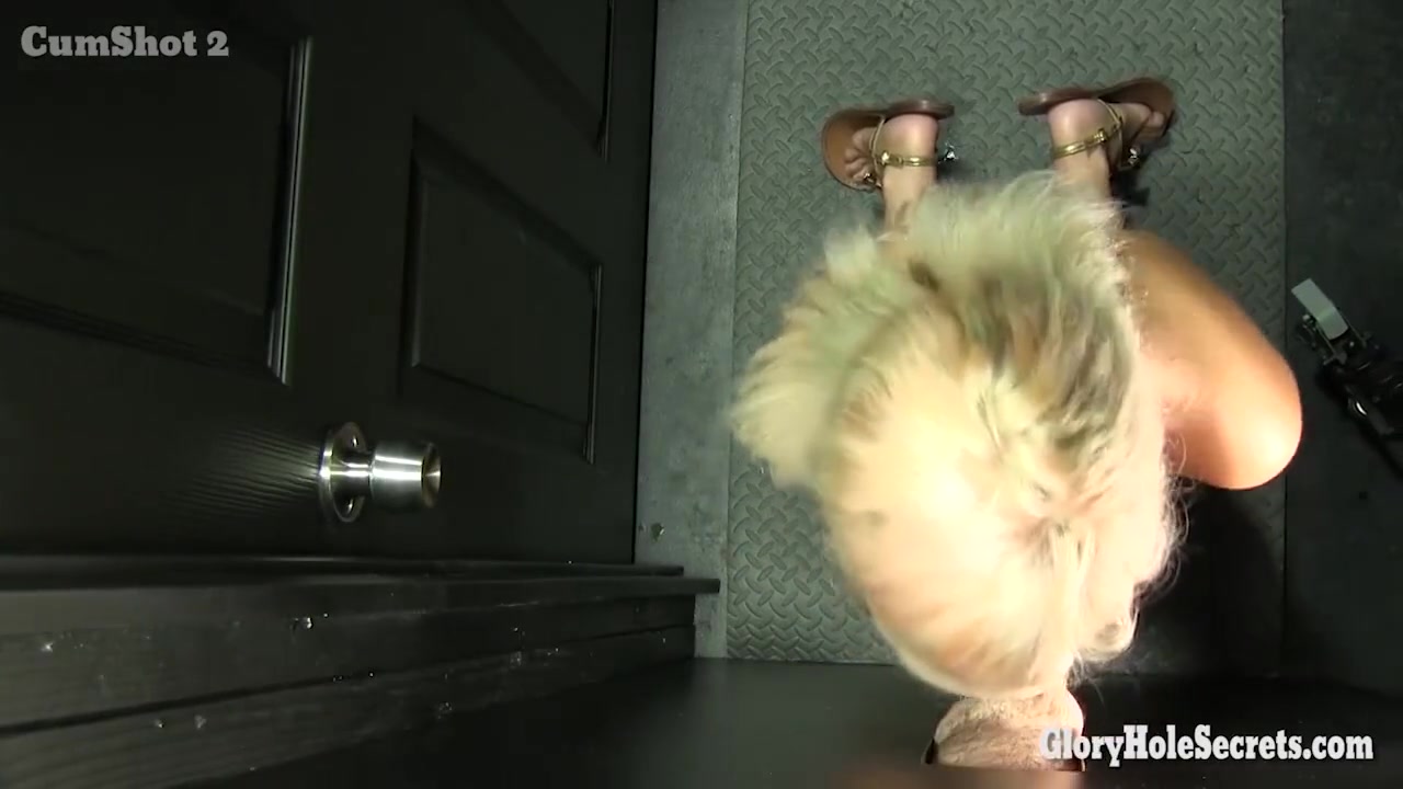 Blonde Hottie Sucks The Cum Out Cocks In Gloryhole