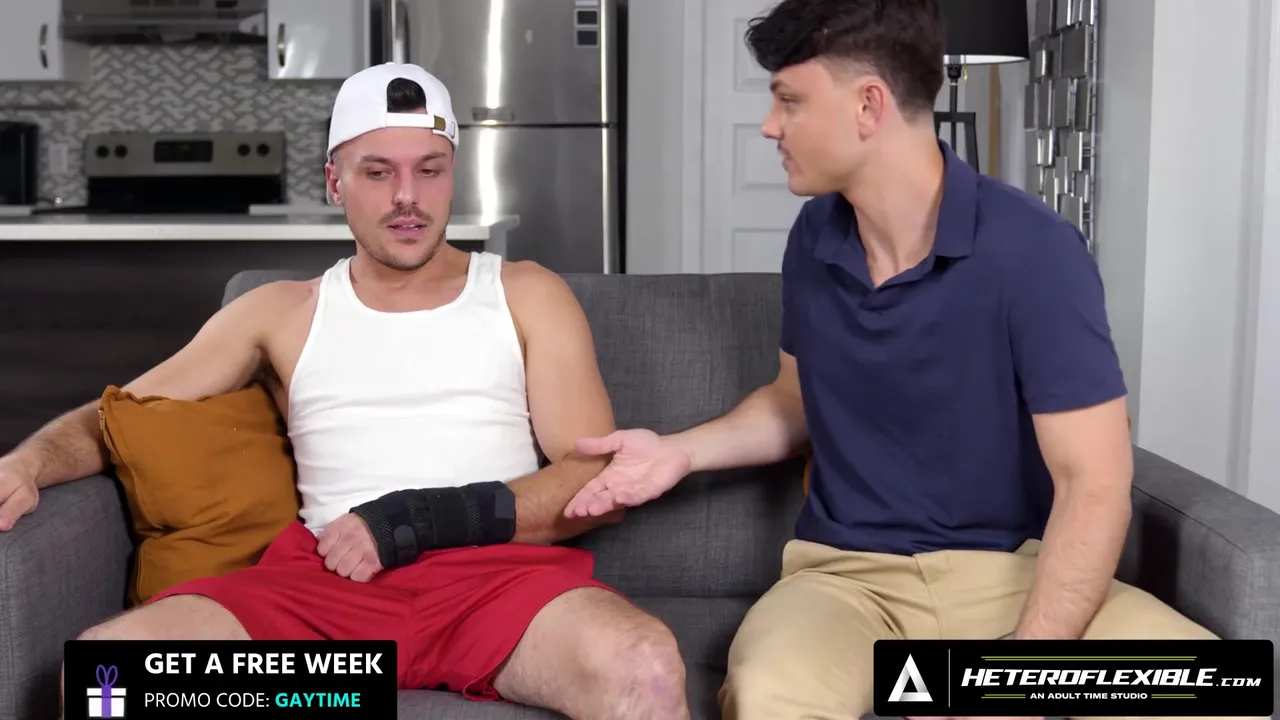 Enzo Muller And Nate Rose In Injured Football Jock Breeds His Tutor During Grades Help