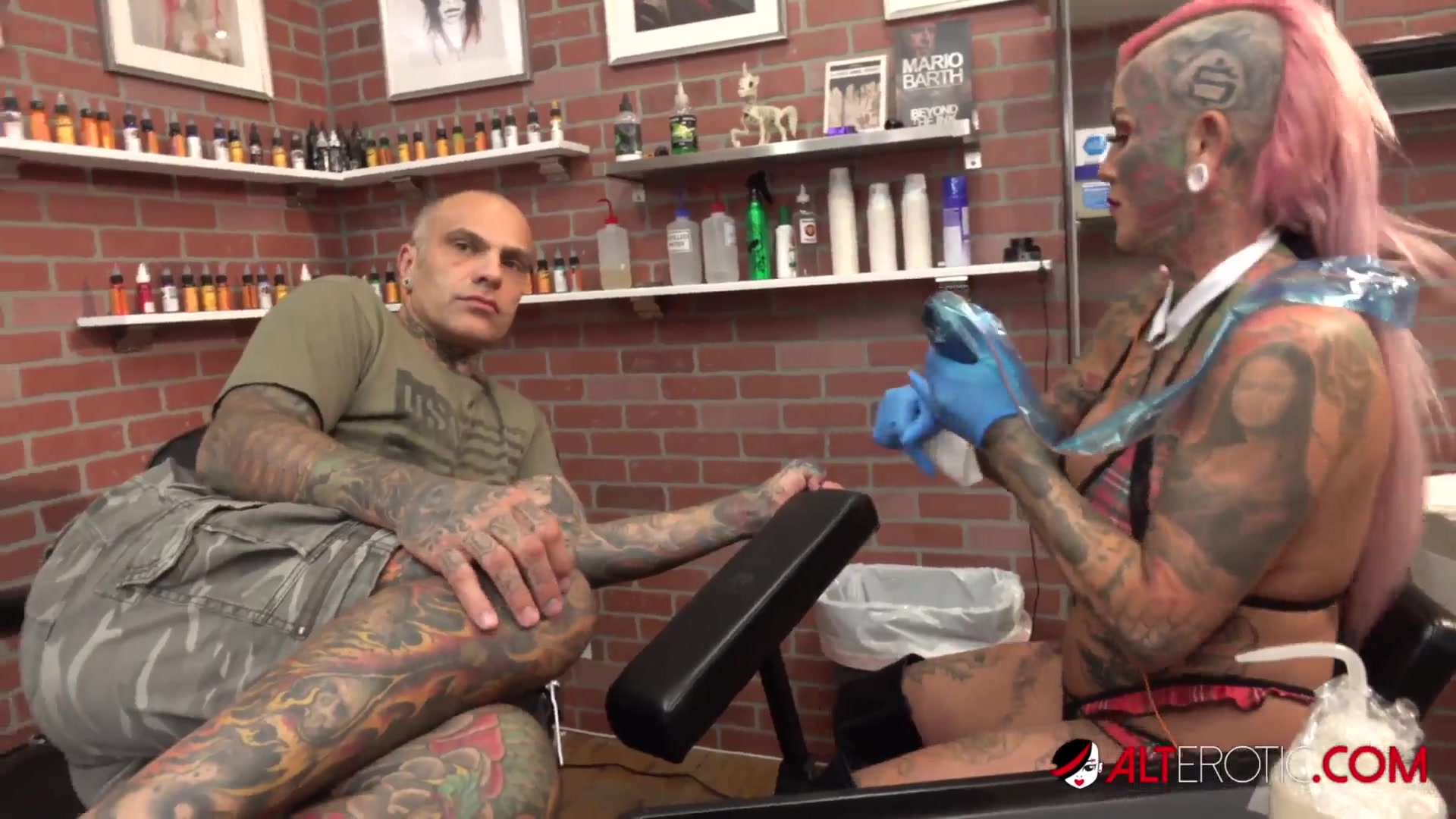 Sascha Gets a Very Personal Tattoo Then Fucks His Tattoo Artist Evilyn Ink