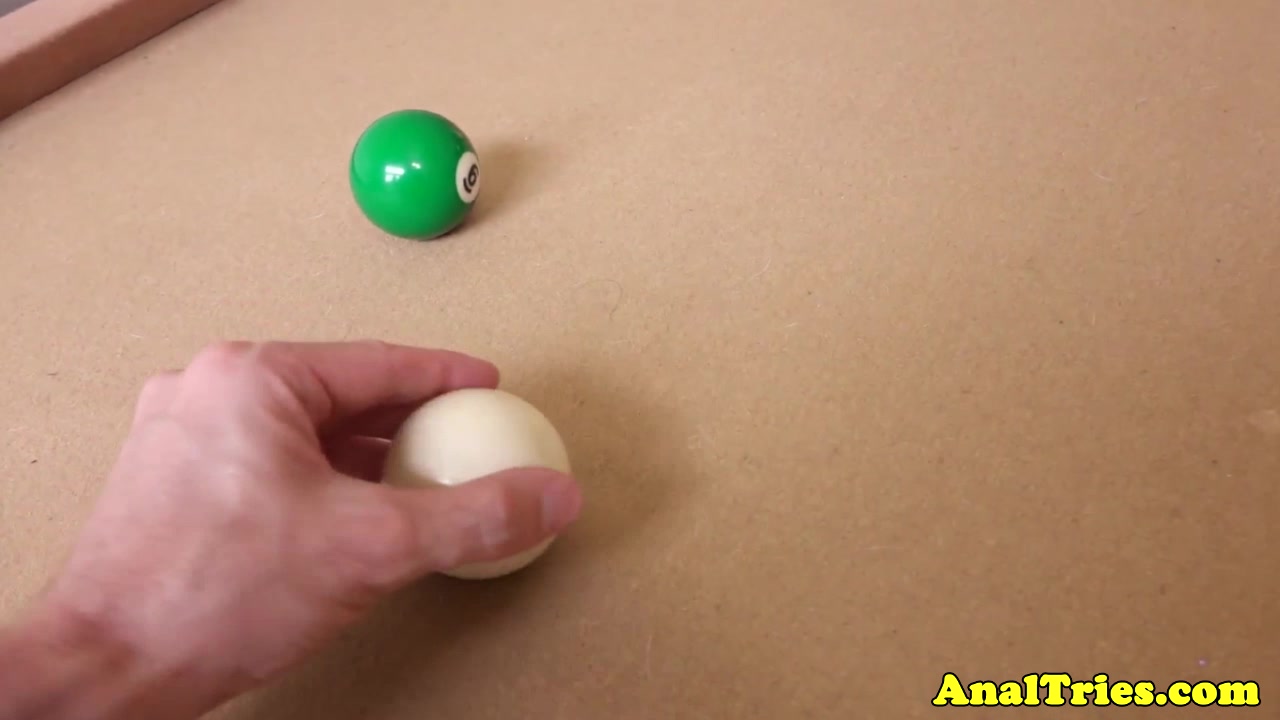 Amateur gf assfucked on pool table