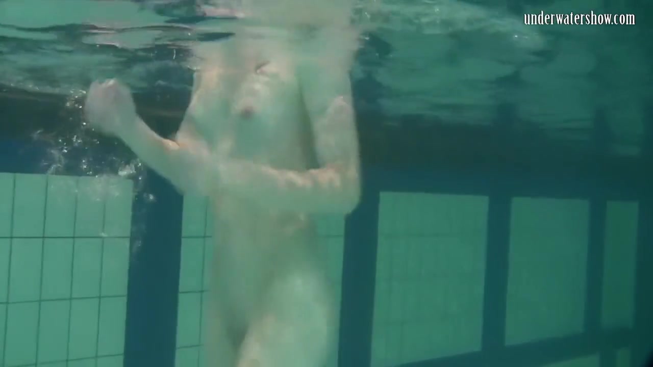 Dressed Up teen 18+ Irina Barna Swims Sexy In The Pool