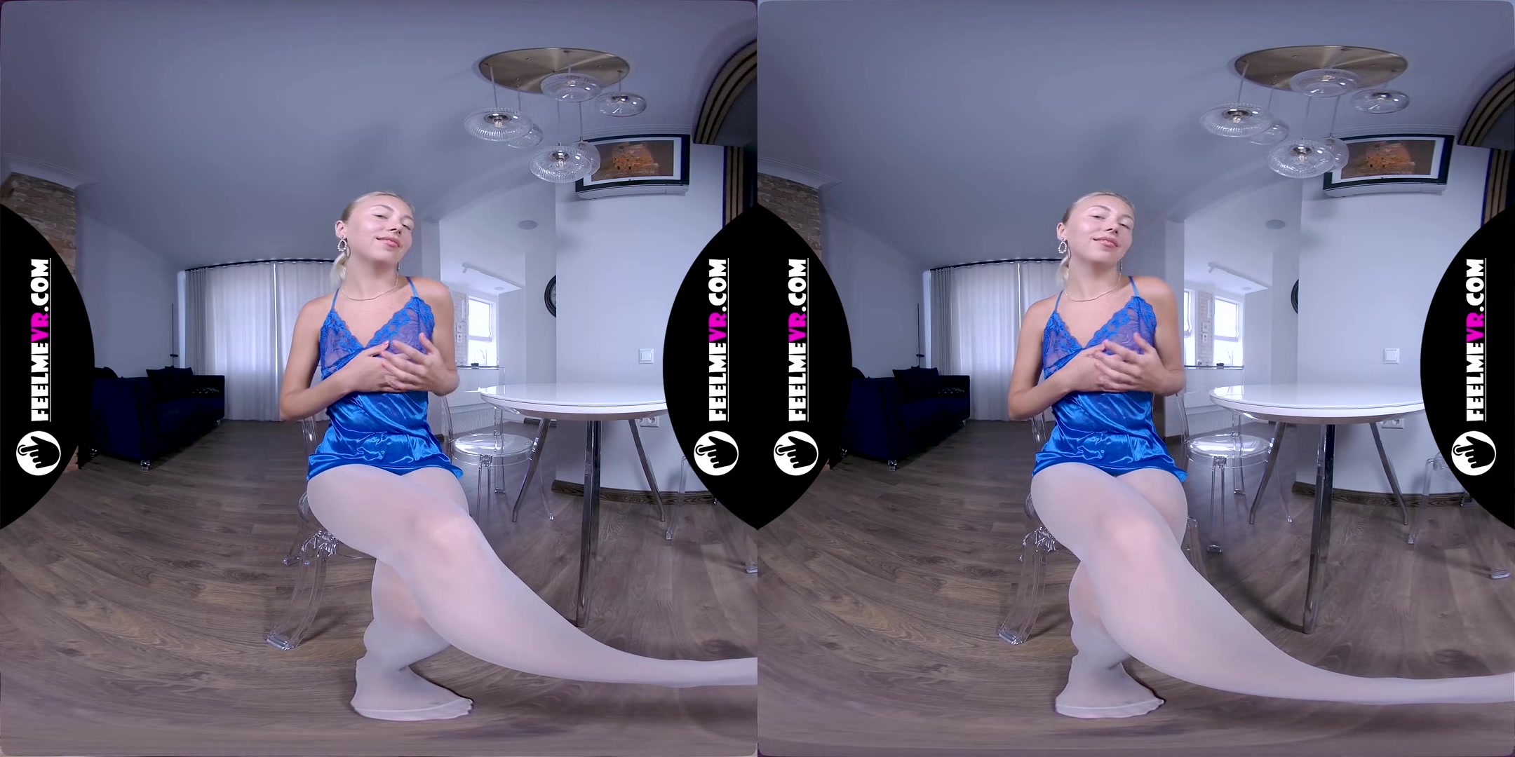 Nico Shows Her Small Titties And Shaved Vagina