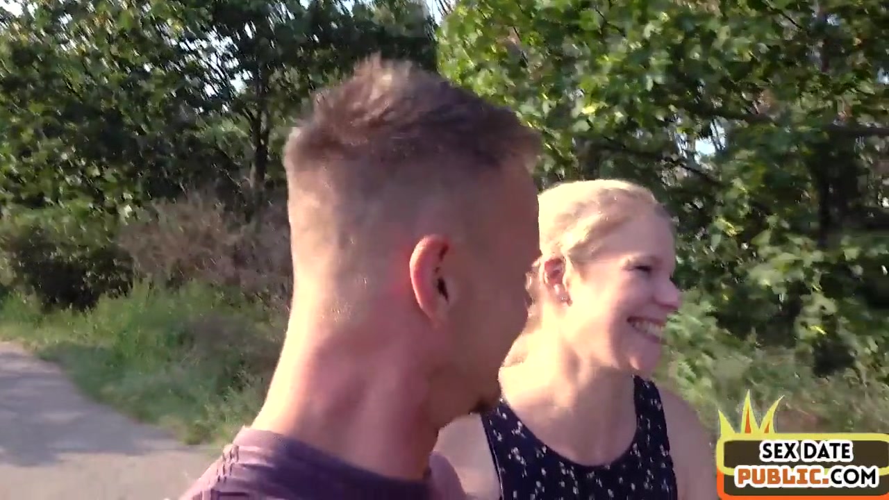 German sex date amateur babe public POV fucked outdoor