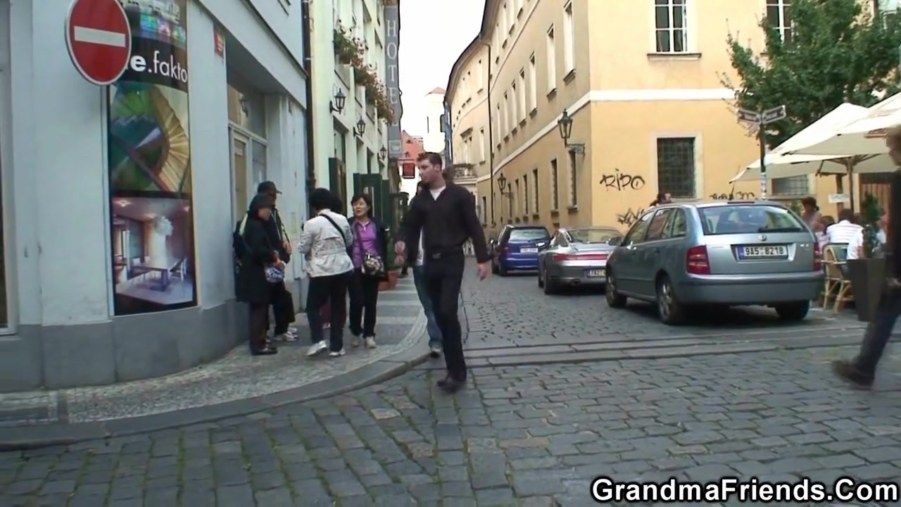 An Old Prostitute Takes Turns Riding Young Cocks