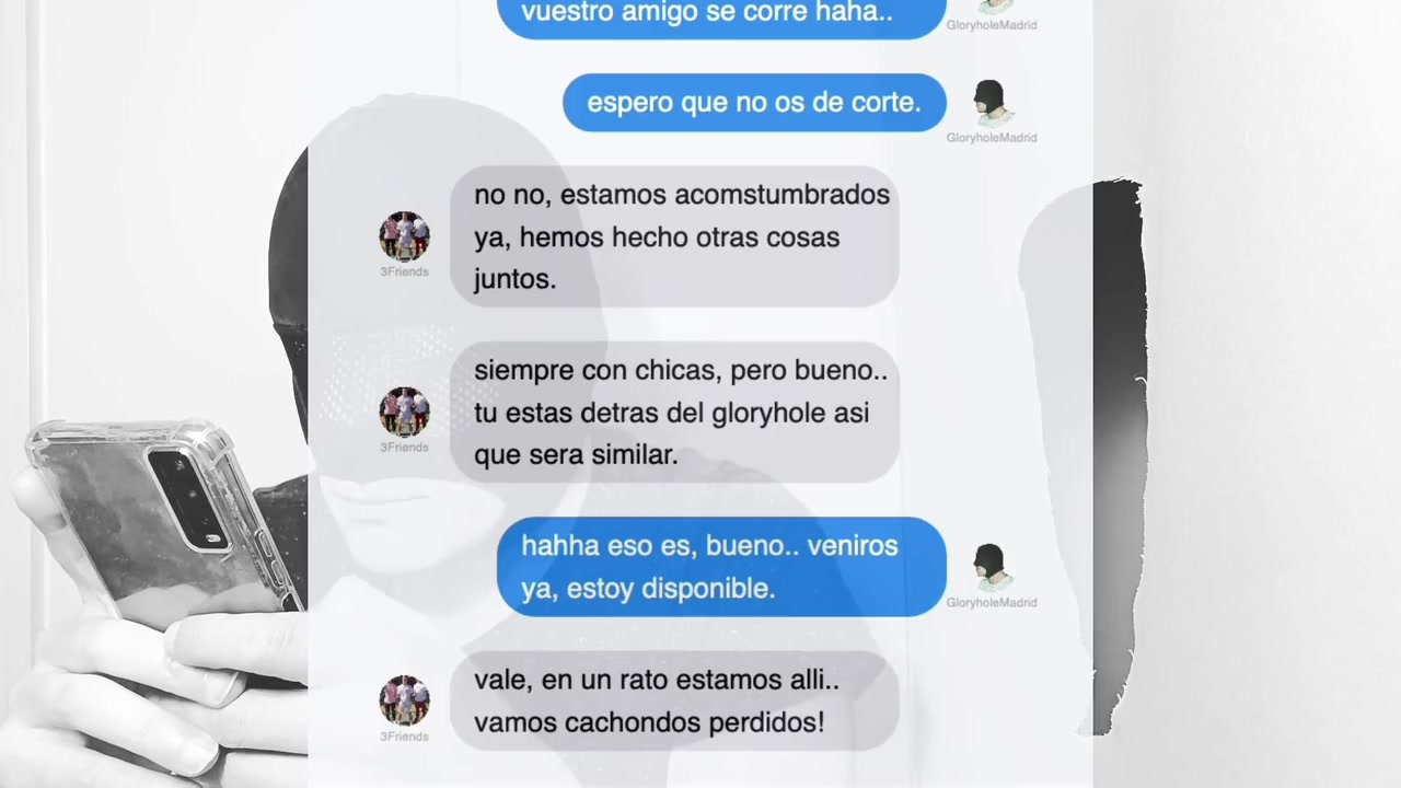 3 Straight Friends Come To Gloryhole To Give Me Cum, One After The Other. Marvelous. Spanish Version