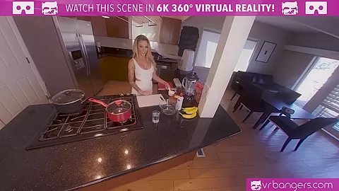 VRBangers Sexy Austrlian Housewife Get Fucked Hard While Cooking