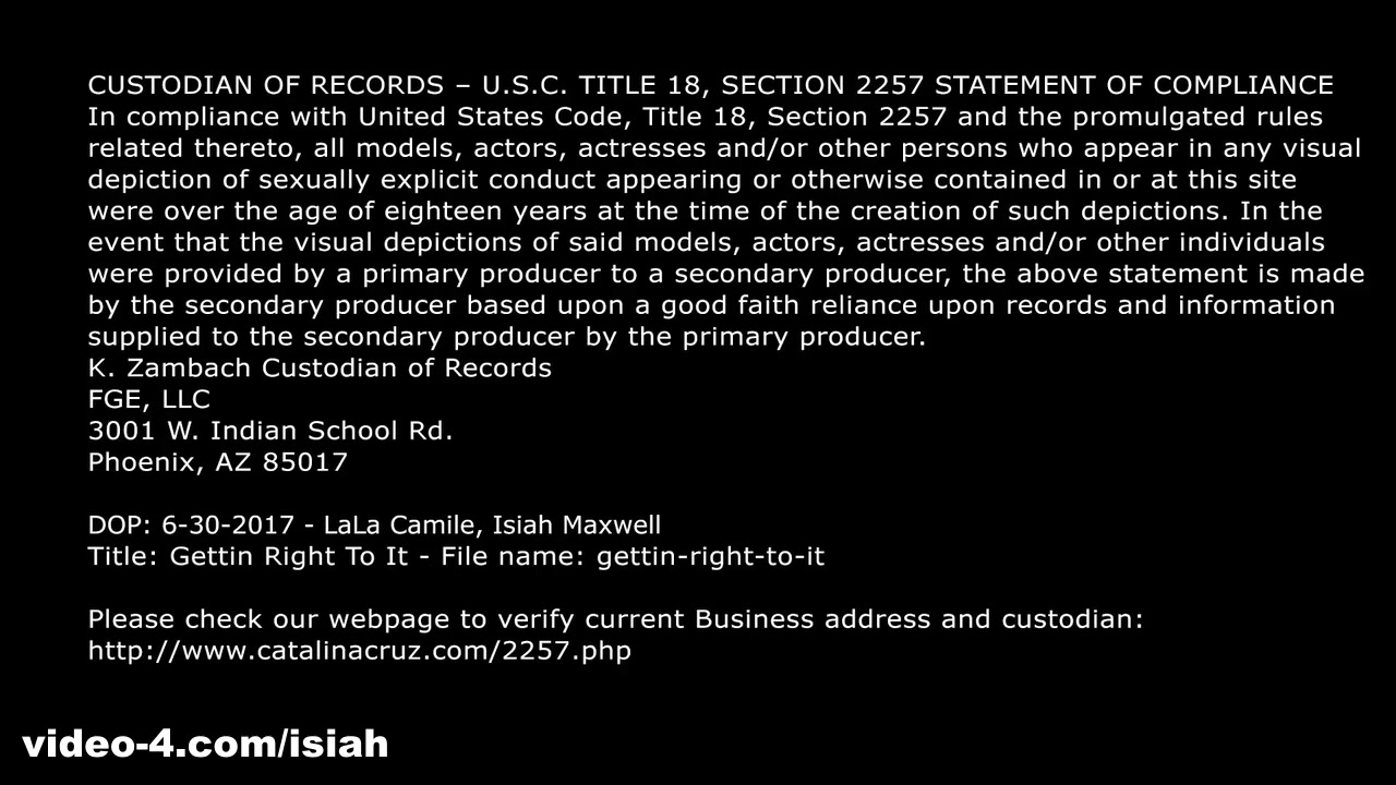 Gettin Right To It - Isiah Maxwell XXX