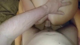Rough anal with toy in pussy