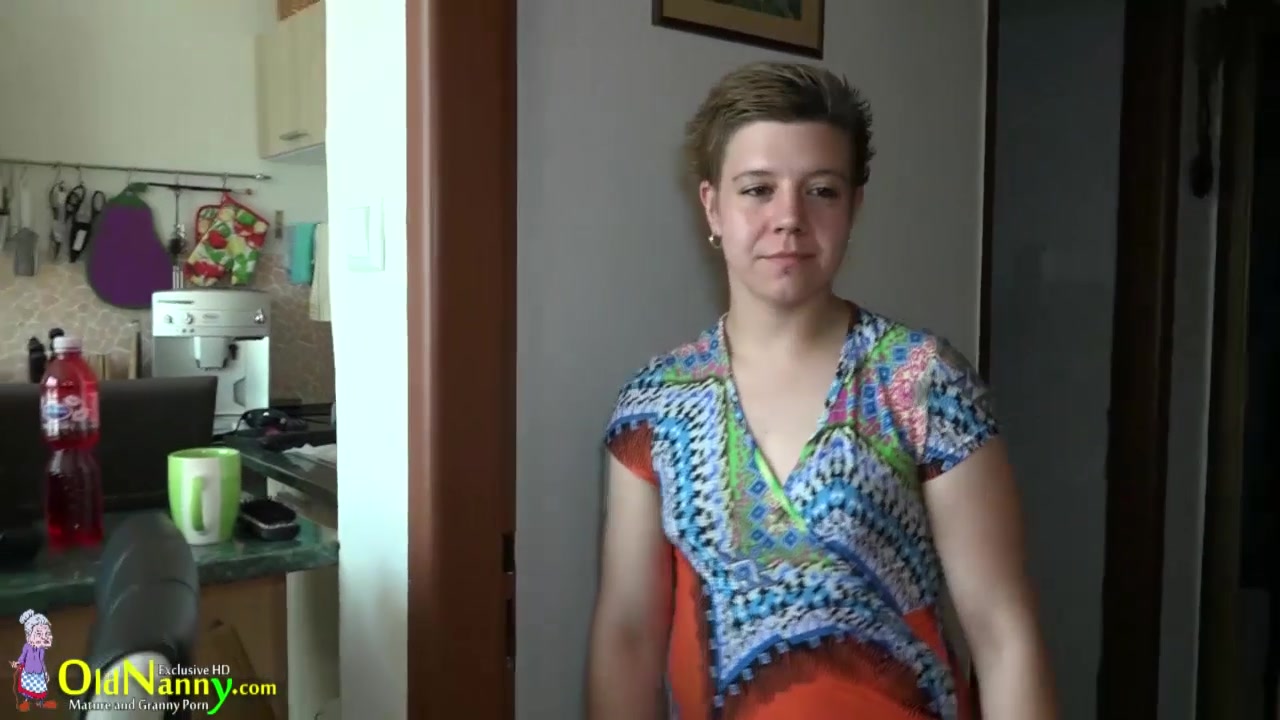 OldNannY teen 18+ Lesbian and Mature Sex Toys Footage