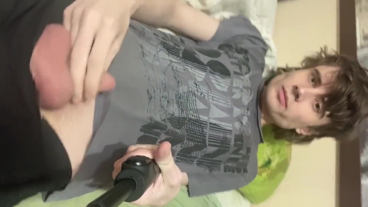 Se Masturba Polla, En Un Selfie Stick, Para La Pornografia