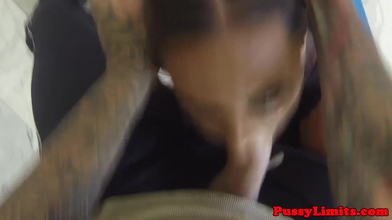 Busty slut facefucked rough before doggstyled