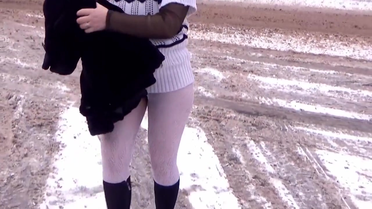 Winter Flashing Big Naked Ass