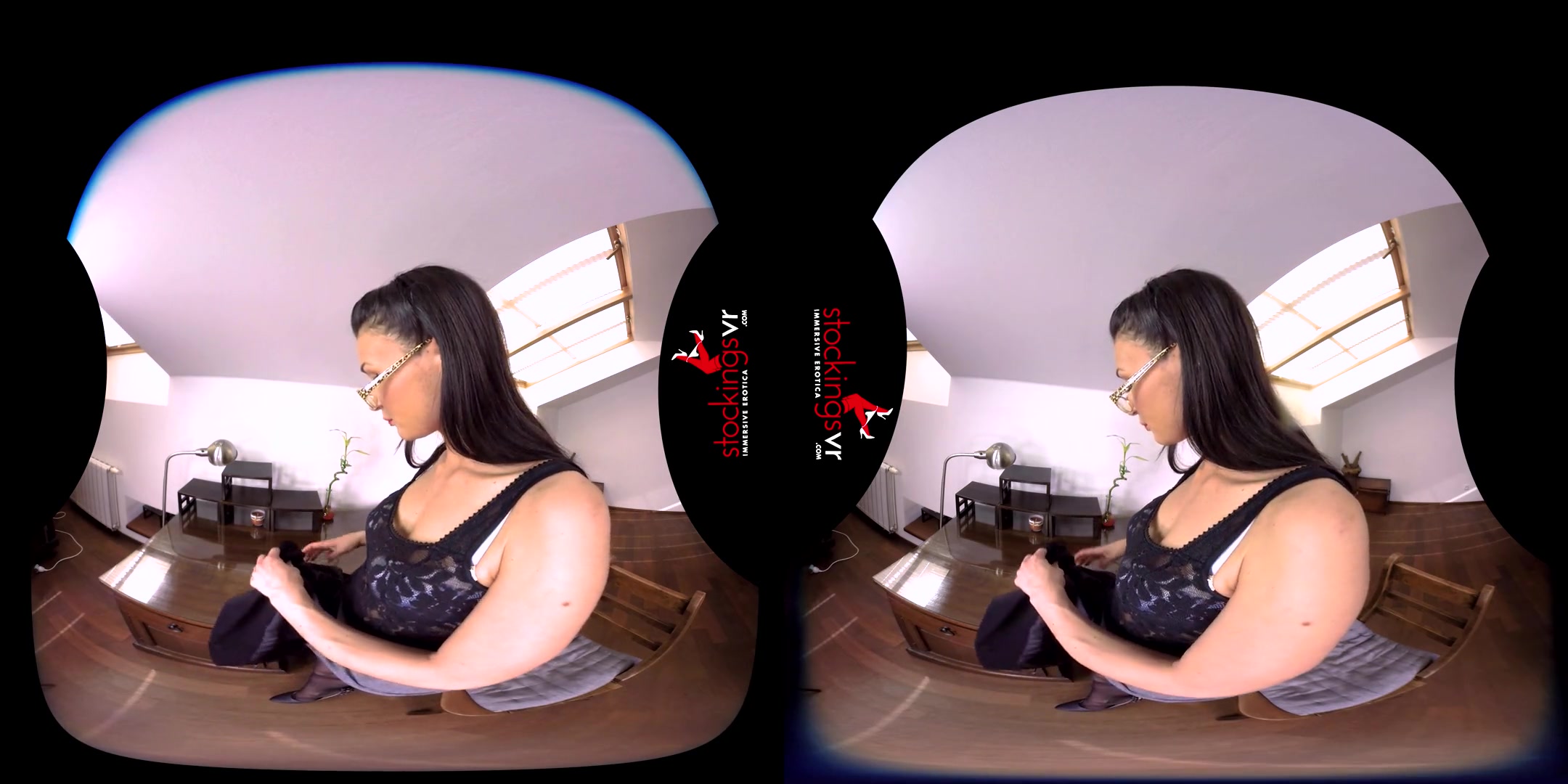 Rosaline Rose in Hot Under The Collar - StockingsVR