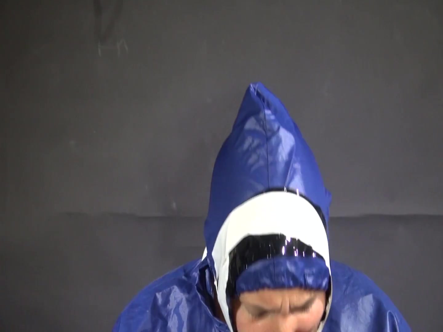 Watch Sandra Beeing Bound, Pantygagged And Finally Pantyhooded In Her Shiny Nylon Rainwear