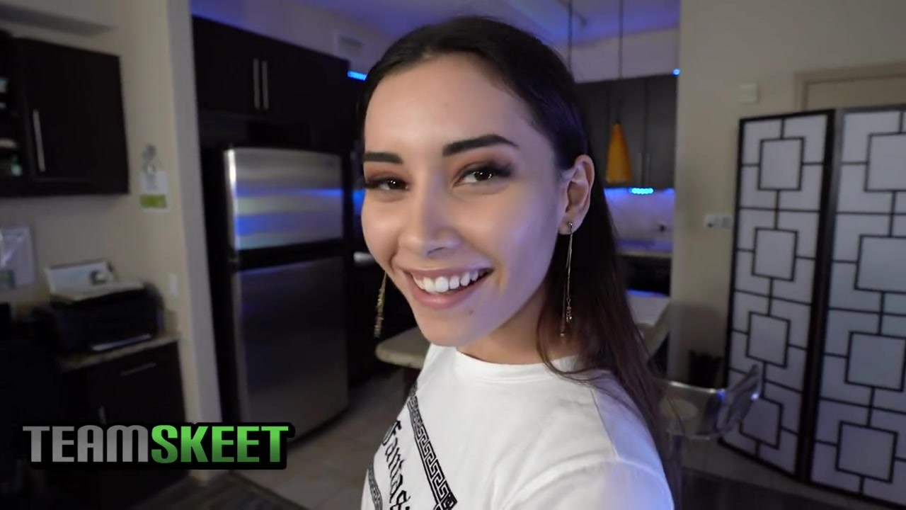 Hot teen 18+ Aria Lee Sucks Up A Big Cock