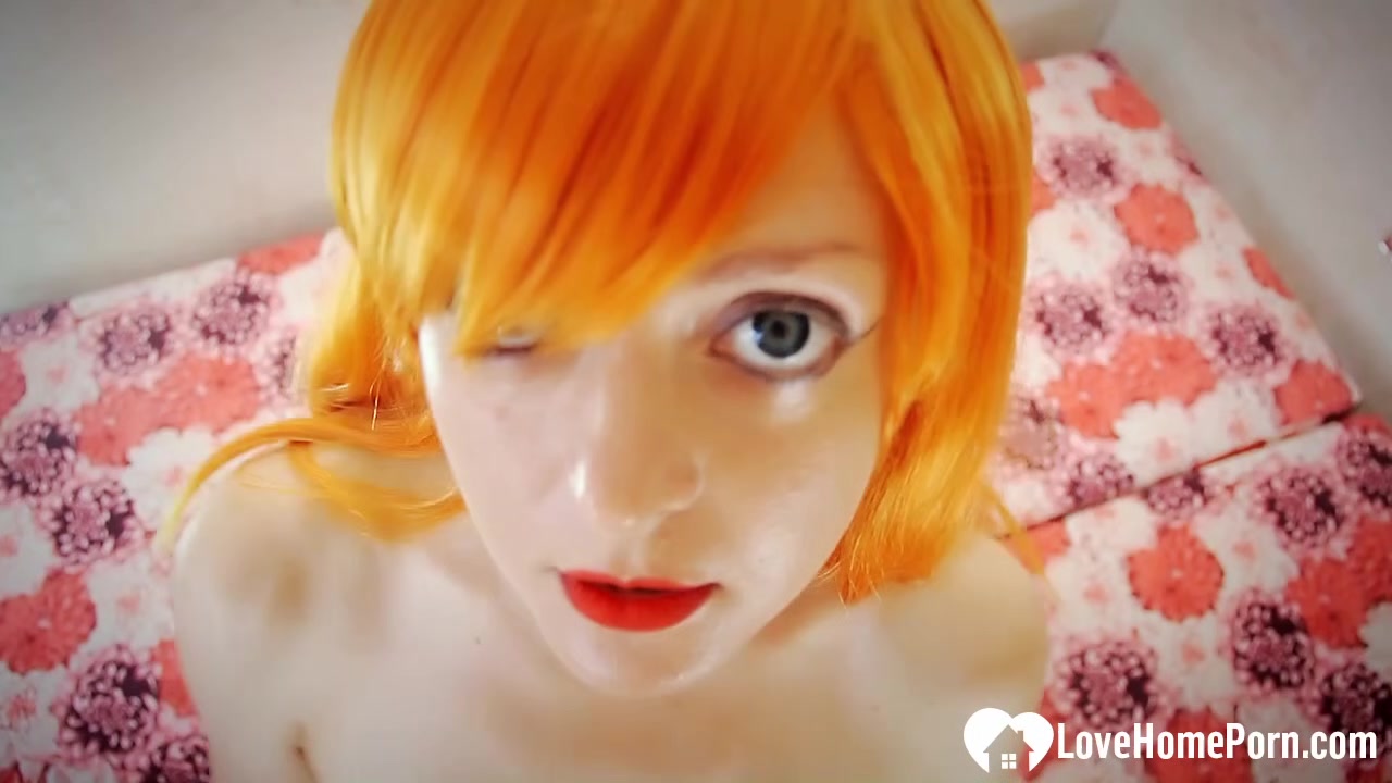 POV of hot cosplay girl sucking dick
