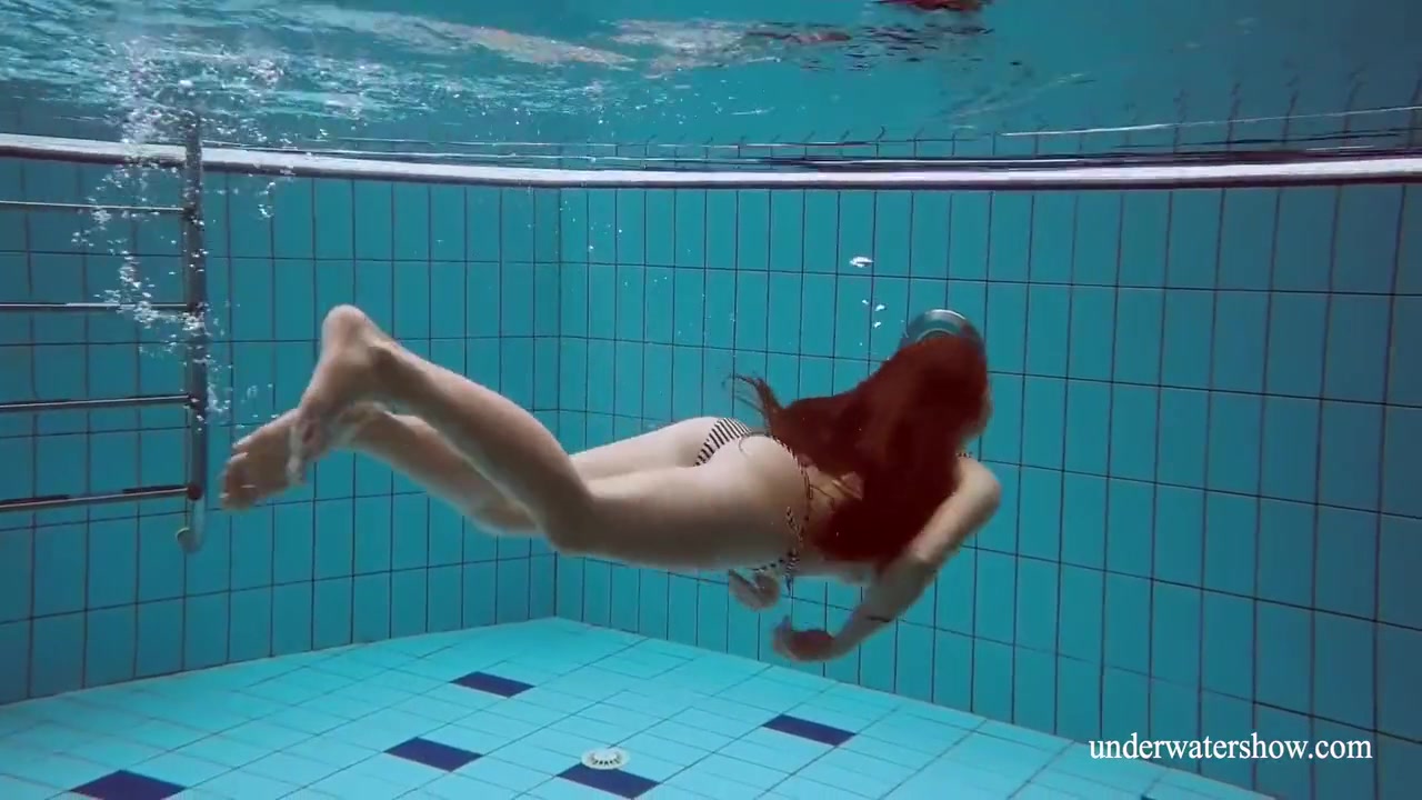 Big Tits Lola Stripping In The Pool For You