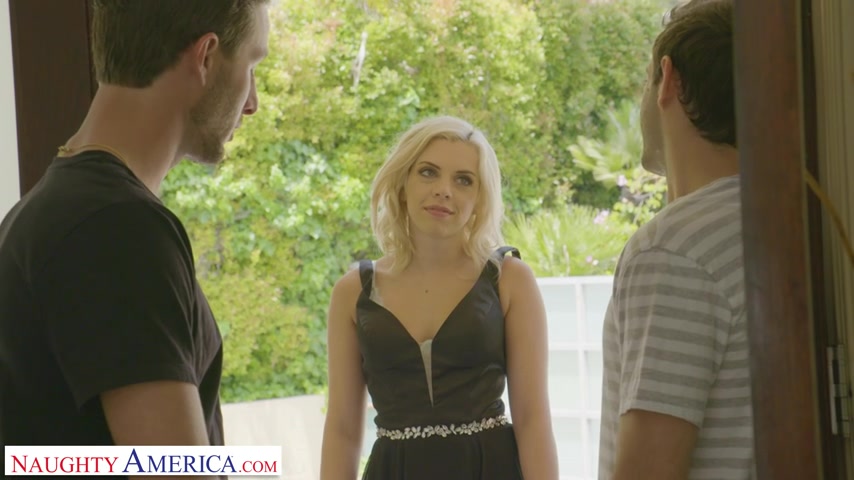 Allie Nicole takes on two big cock bullies - bigcockbully