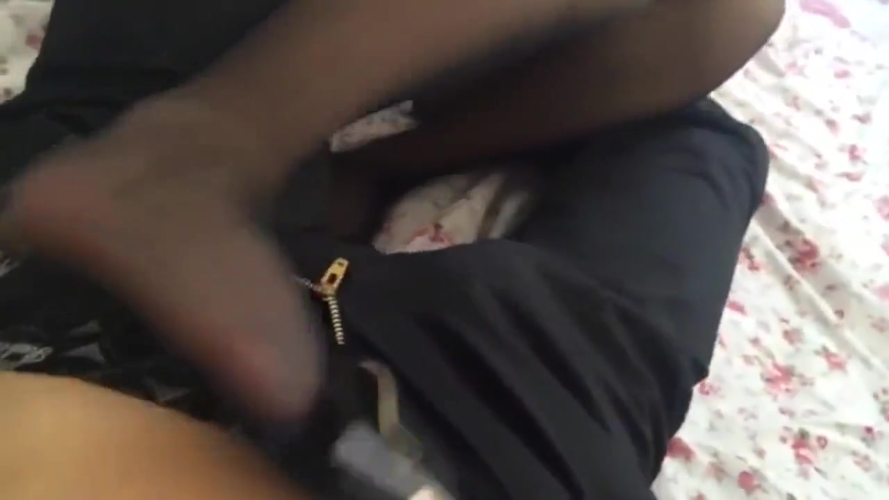 黒スト足コキ 個人撮影　Personal shooting ejaculation footjob in black stockings