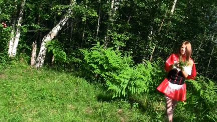 Little Red Riding Hood fucking with Panda in the wood