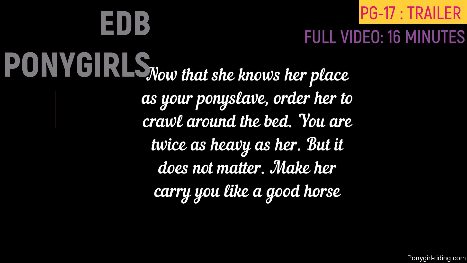 Using My Step Sister As My Personal Pony - Sex Movies Featuring Edward Black