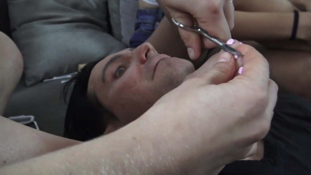 Pedicure slave of two young blond brat girls! by Femdom Austria