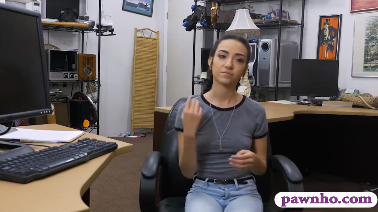 Skinny Girl Gets Slammed By Pawn Keeper At The Pawnshop