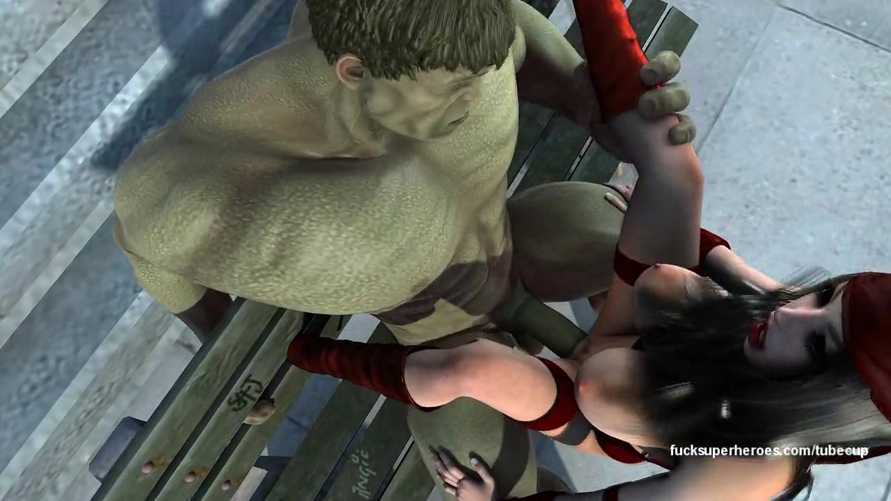 Hulk smashes into Electra's tight cunt