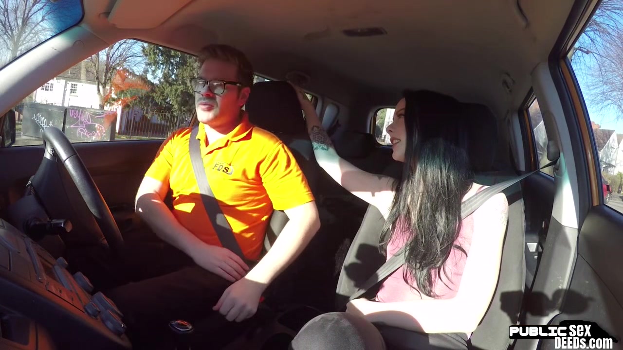 19yo car driver doggystyled in POV by spicy instructor