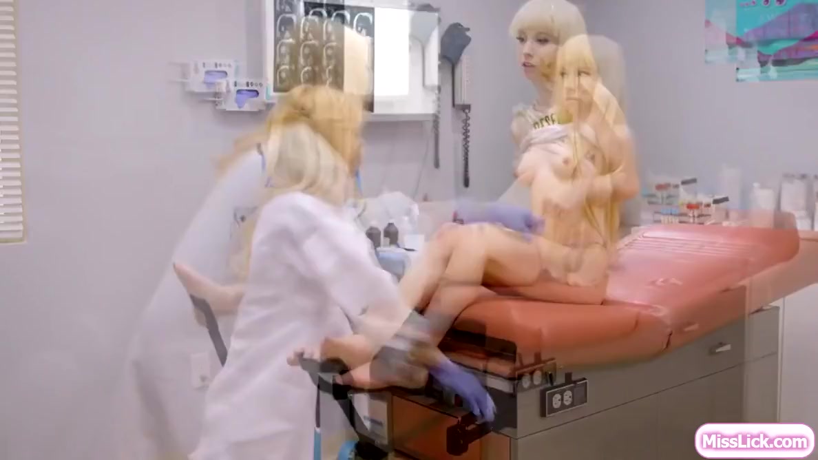 Blonde Squirts In Big Tits Doctors Face